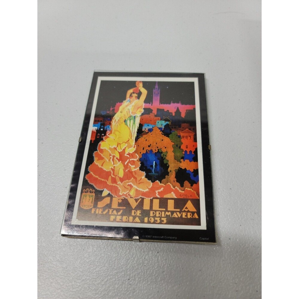 Seville Fair Spain 1933 Vintage Travel Wall Art 7" x 5"